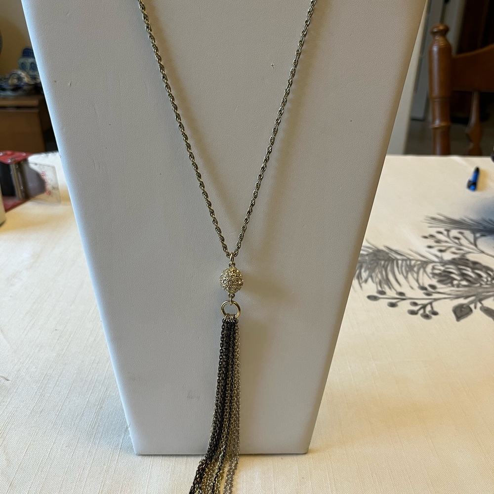 MICHE New Old Stock 18” Gold Tone Rope Necklace w/ (2) Interchangeable Pendants - Picture 7 of 10